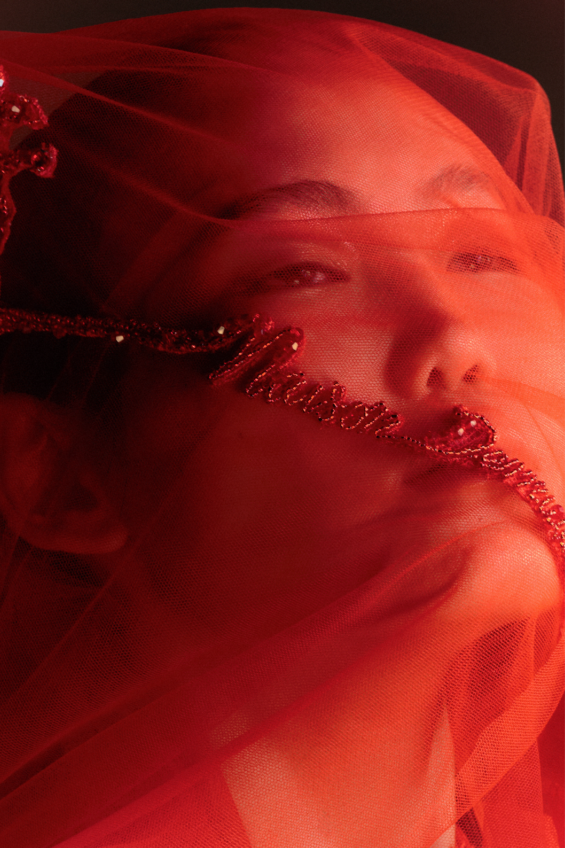 KOL Editorial — full length red ao dai